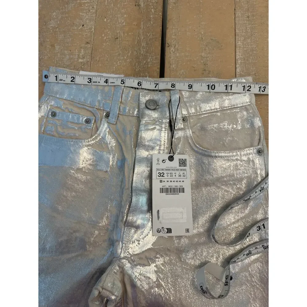 ZARA MID RISE BOYFRIEND JEANS Sz0 - Picture 11 of 12